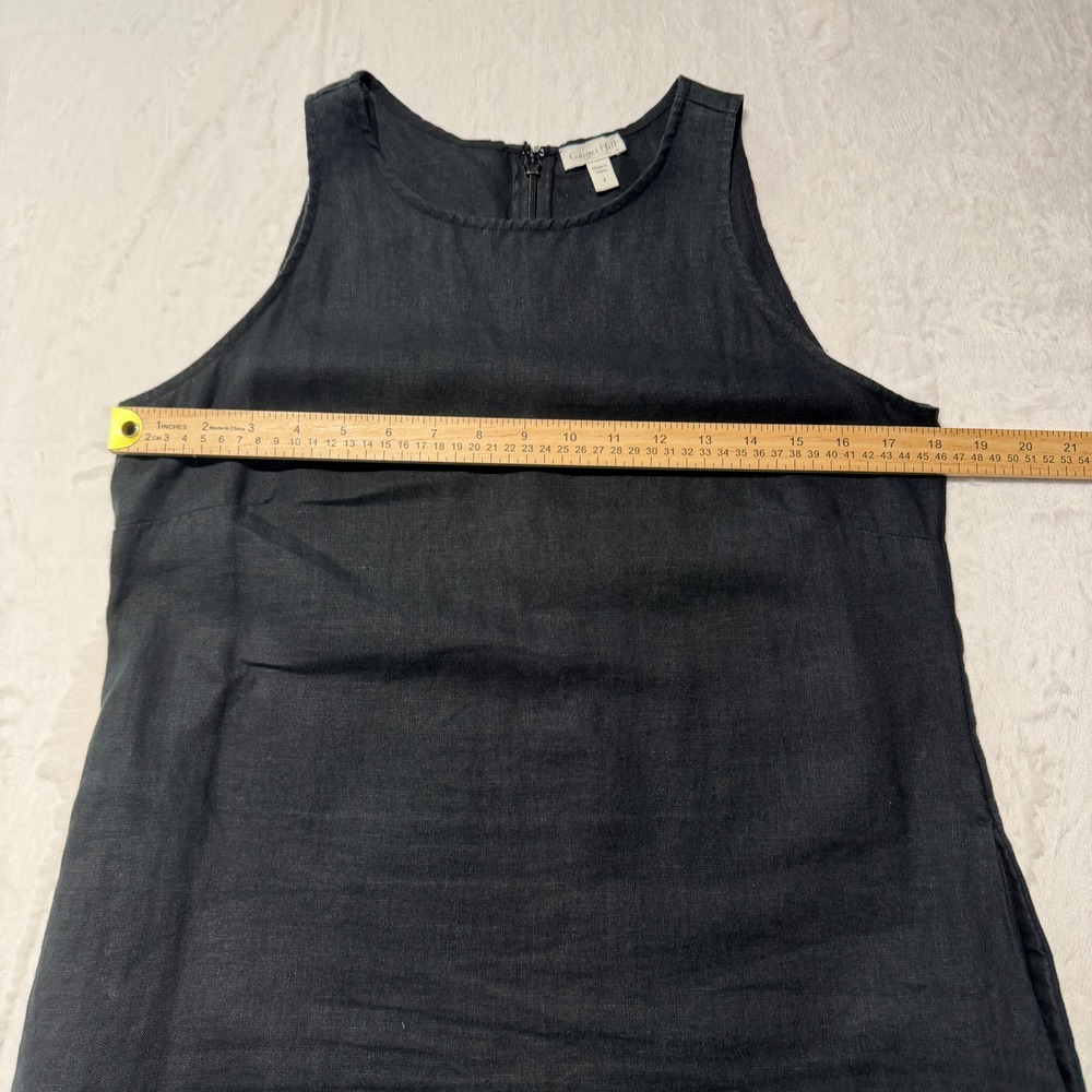 Garnet‎ Hill Linen Fringe Hem Sleeveless Dress Coastal Minimalist Quiet Luxury 2 - Picture 7 of 8